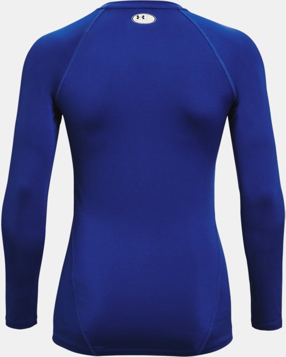 Women's HeatGear® Compression Long Sleeve, Blue, pdpMainDesktop image number 5